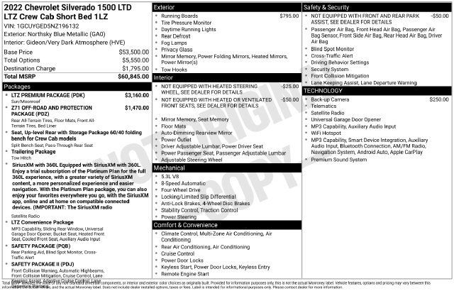 Used 2022 Chevrolet Silverado 1500 LTZ w/ LTZ Premium Package AWD/4WD image 20