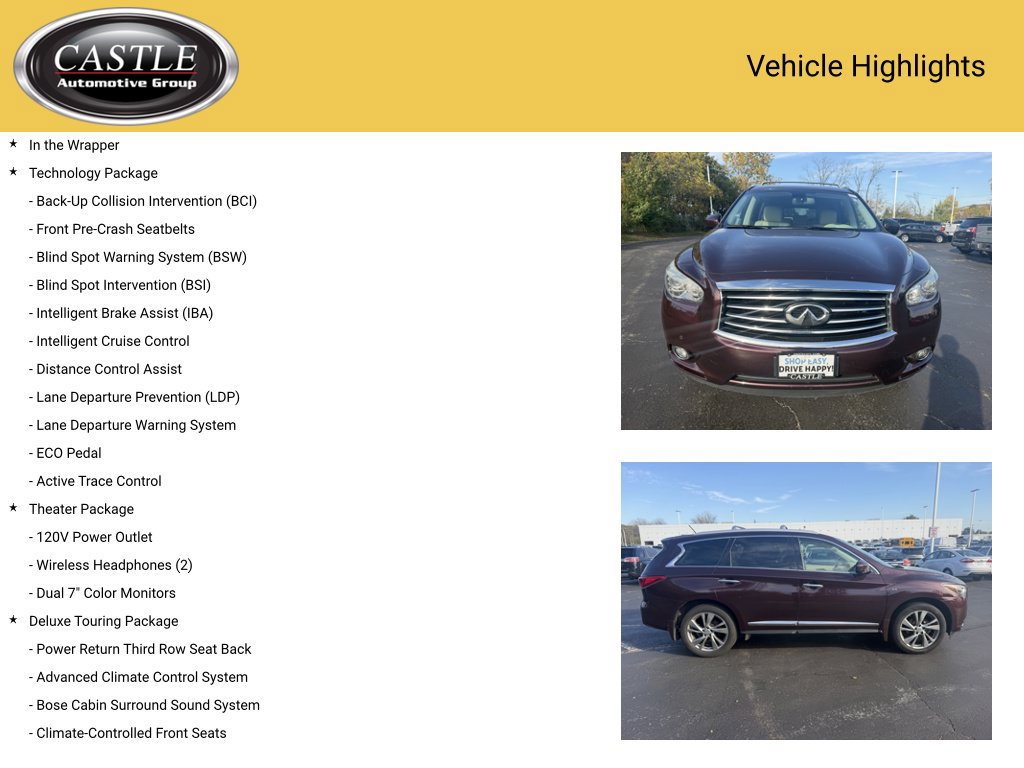 Used 2015 INFINITI QX60 Luxe w/ Deluxe Touring Package AWD/4WD image 4