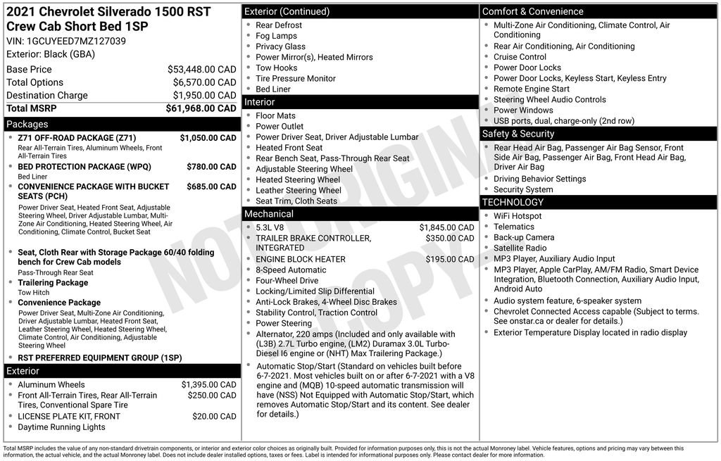 Used 2021 Chevrolet Silverado 1500 RST w/ Z71 Off-Road Package AWD/4WD image 38