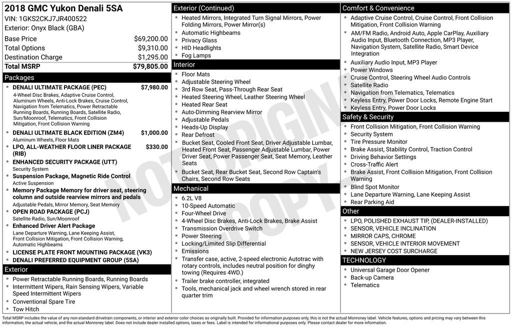 Used 2018 GMC Yukon Denali w/ Denali Ultimate Package image 7