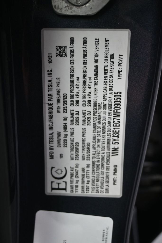 Used 2021 Tesla Model 3 Performance AWD/4WD image 12