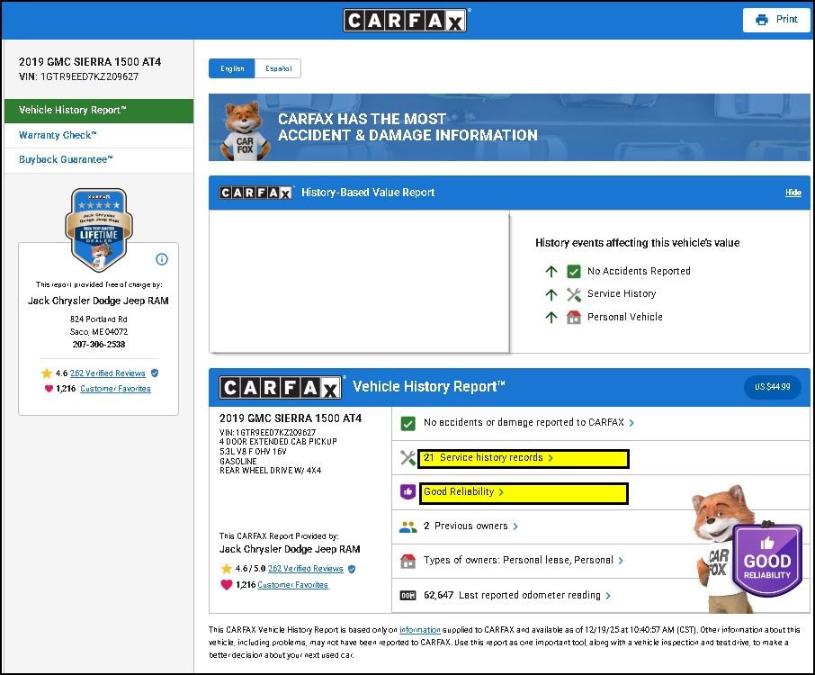 Used 2019 GMC Sierra 1500 AT4 w/ AT4 Premium Package image 9