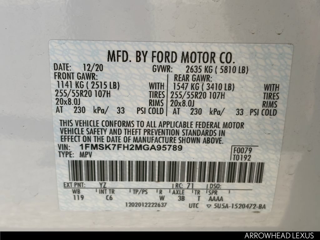 Used 2021 Ford Explorer Limited w/ Equipment Group 301A RWD image 37