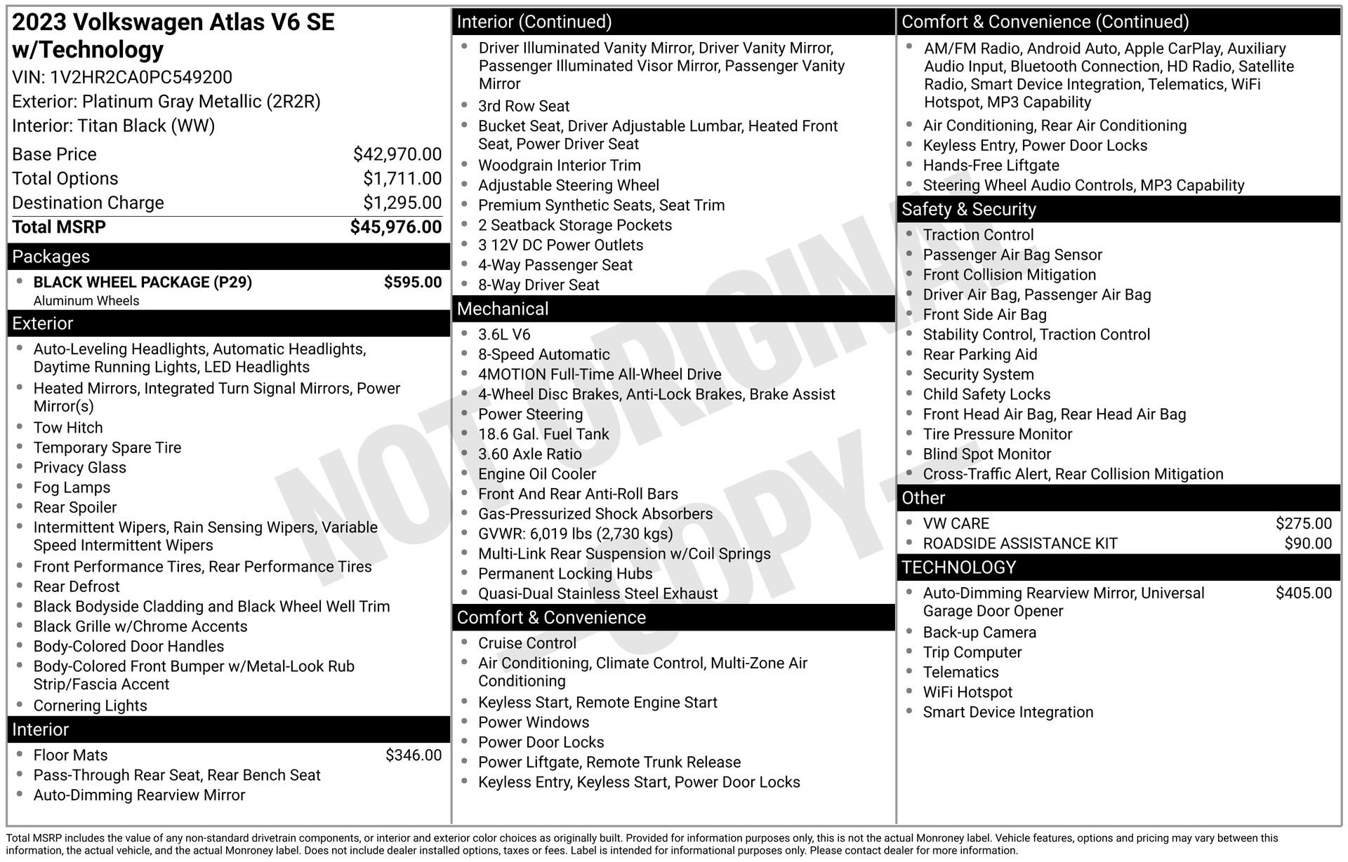 Used 2023 Volkswagen Atlas SE w/ Black Wheel Package image 3