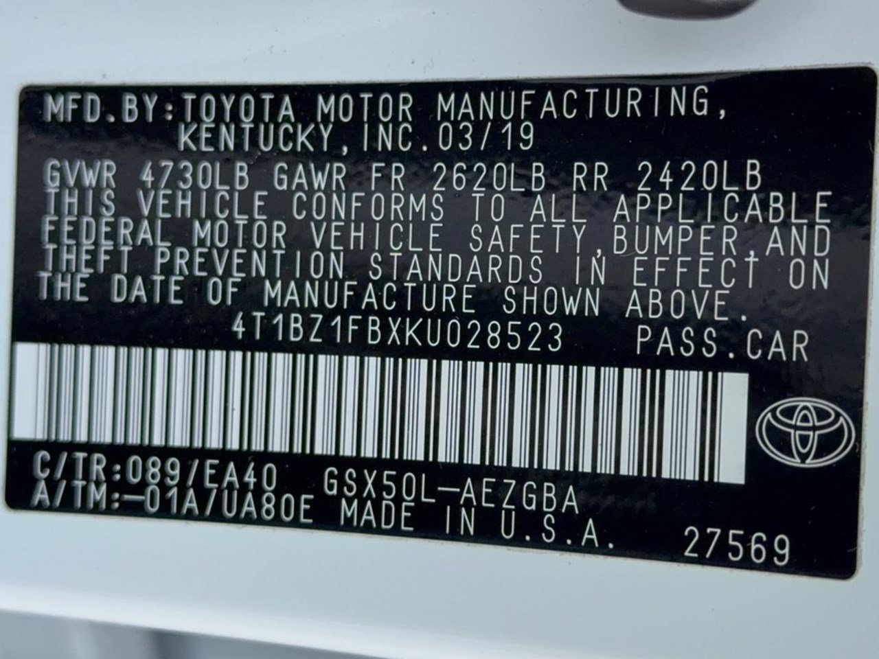 Used 2019 Toyota Avalon XLE w/ Moonroof Package FWD image 31