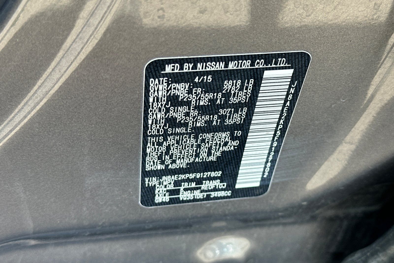 Used 2015 Nissan Quest SL w/ Value Cargo Package FWD image 36