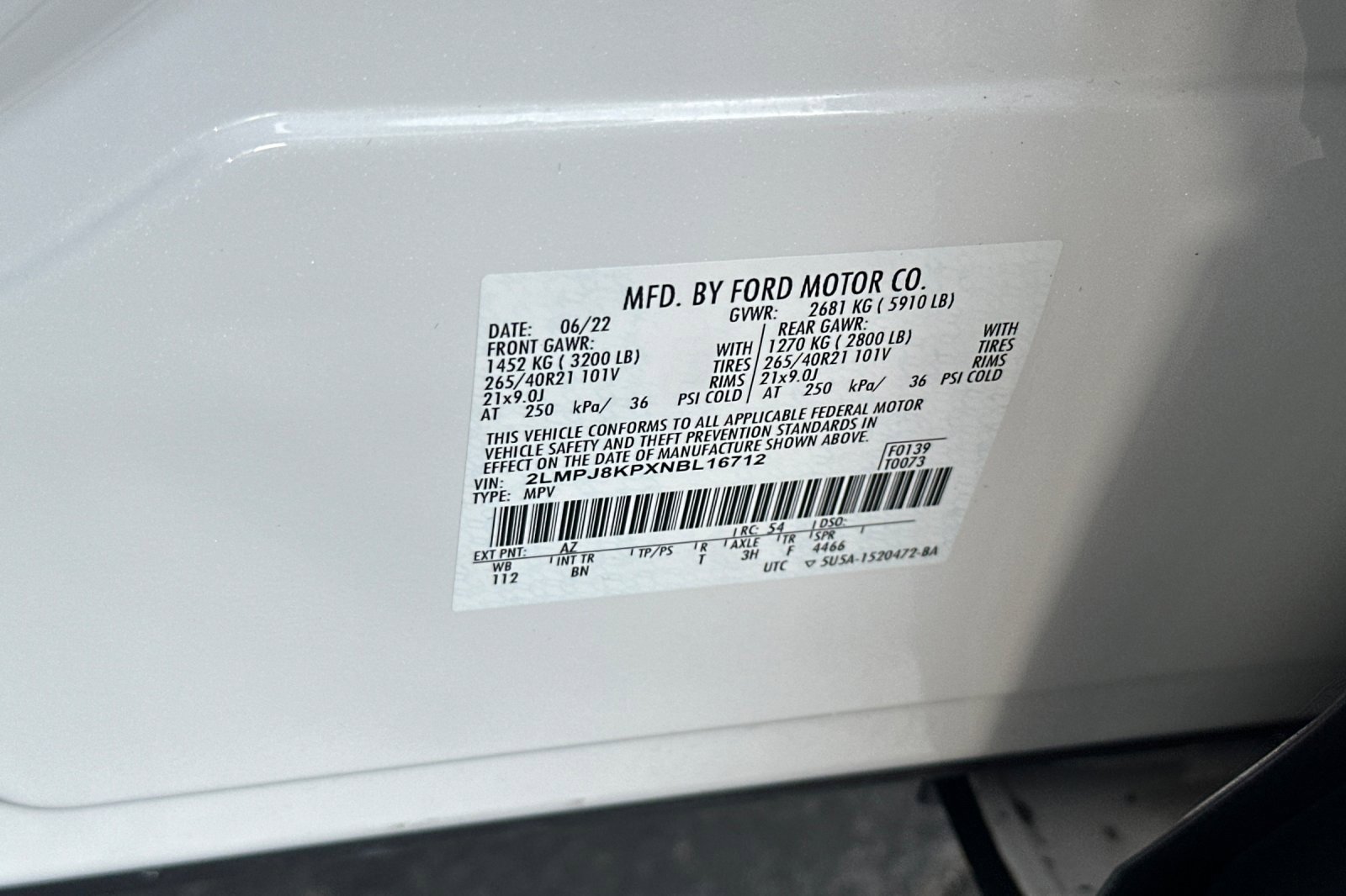 Used 2022 Lincoln Nautilus Reserve w/ Equipment Group 202A image 25