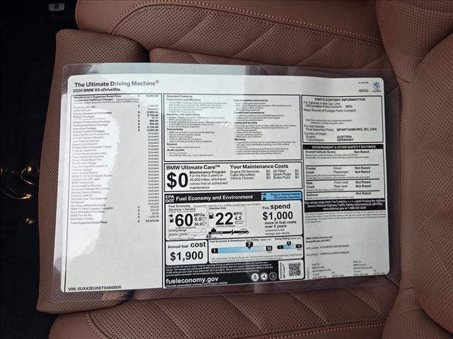 New 2026 BMW X5 xDrive50e w/ Executive Package AWD/4WD image 18