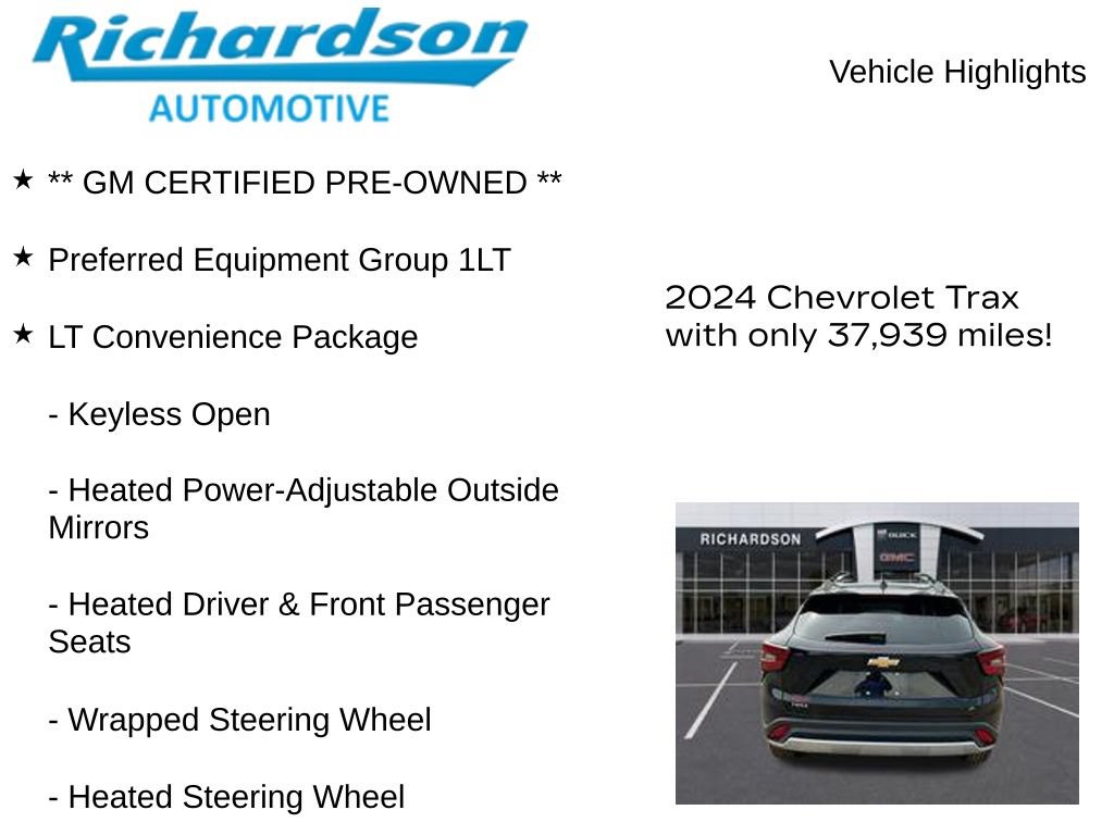 Used 2024 Chevrolet Trax LT w/ LT Convenience Package FWD image 10
