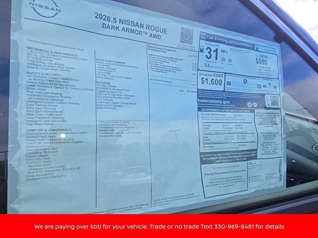 New 2026 Nissan Rogue Dark Armor AWD/4WD image 38