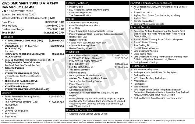 Used 2025 GMC Sierra 3500 AT4 w/ AT4 Premium Plus Package AWD/4WD image 40
