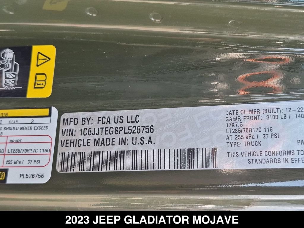 Used 2023 Jeep Gladiator Mojave w/ Cold Weather Group AWD/4WD image 24