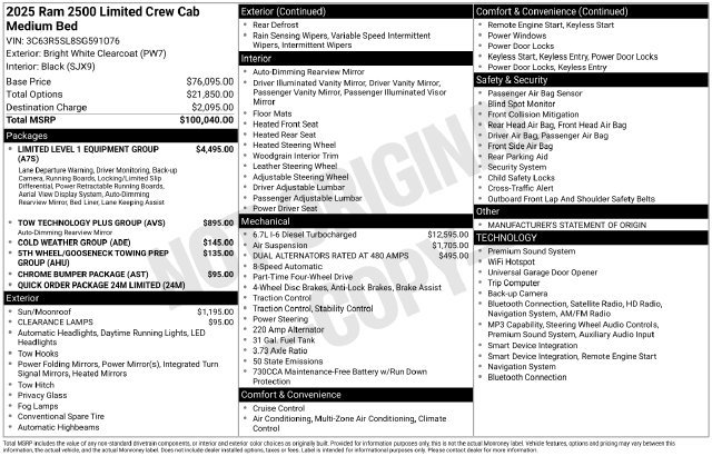 Used 2025 RAM 2500 Limited AWD/4WD image 58