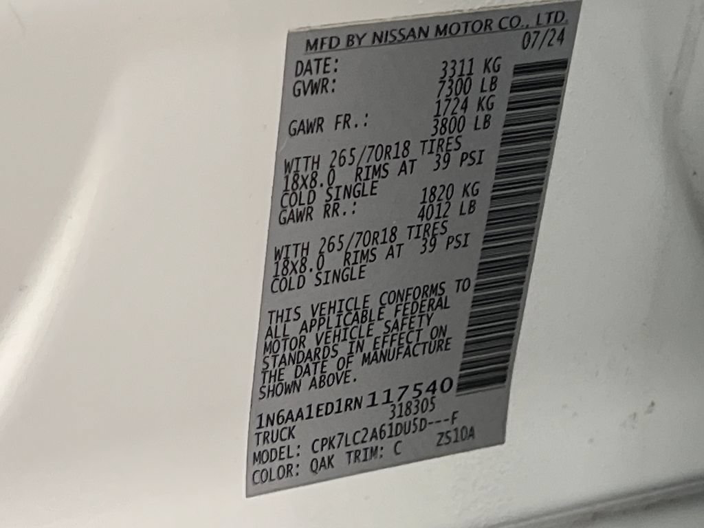 Used 2024 Nissan Titan SV w/ SV Convenience Package AWD/4WD image 76