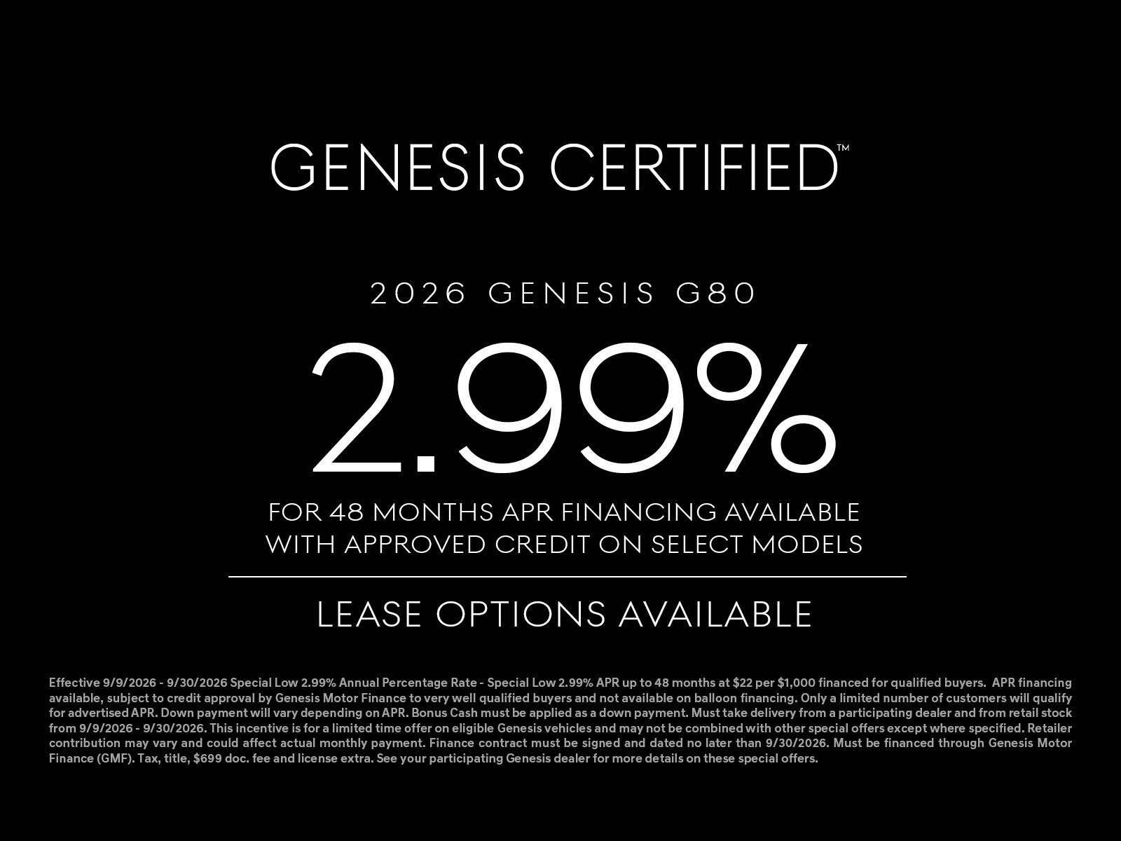 Certified 2026 Genesis G80 2.5T AWD/4WD image 2