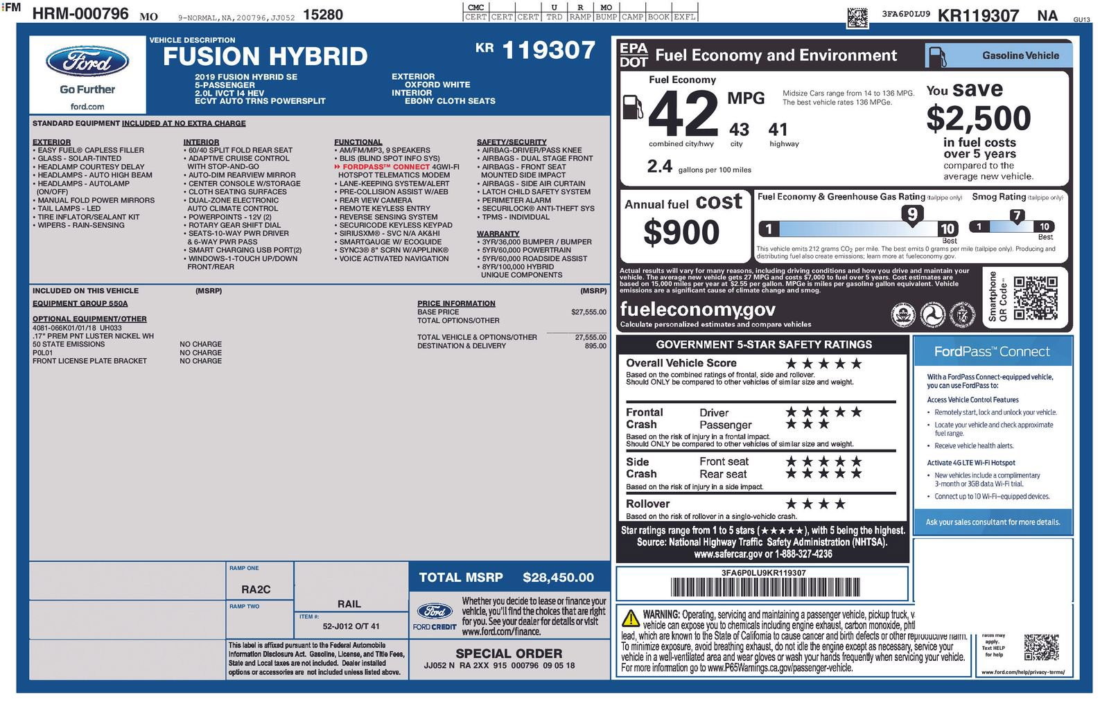 Used 2019 Ford Fusion SE FWD image 4