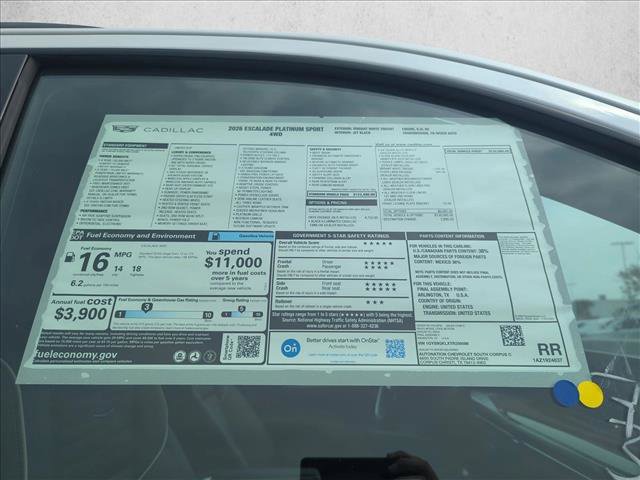 New 2026 Cadillac Escalade Platinum Sport w/ LPO, ONYX Package image 18