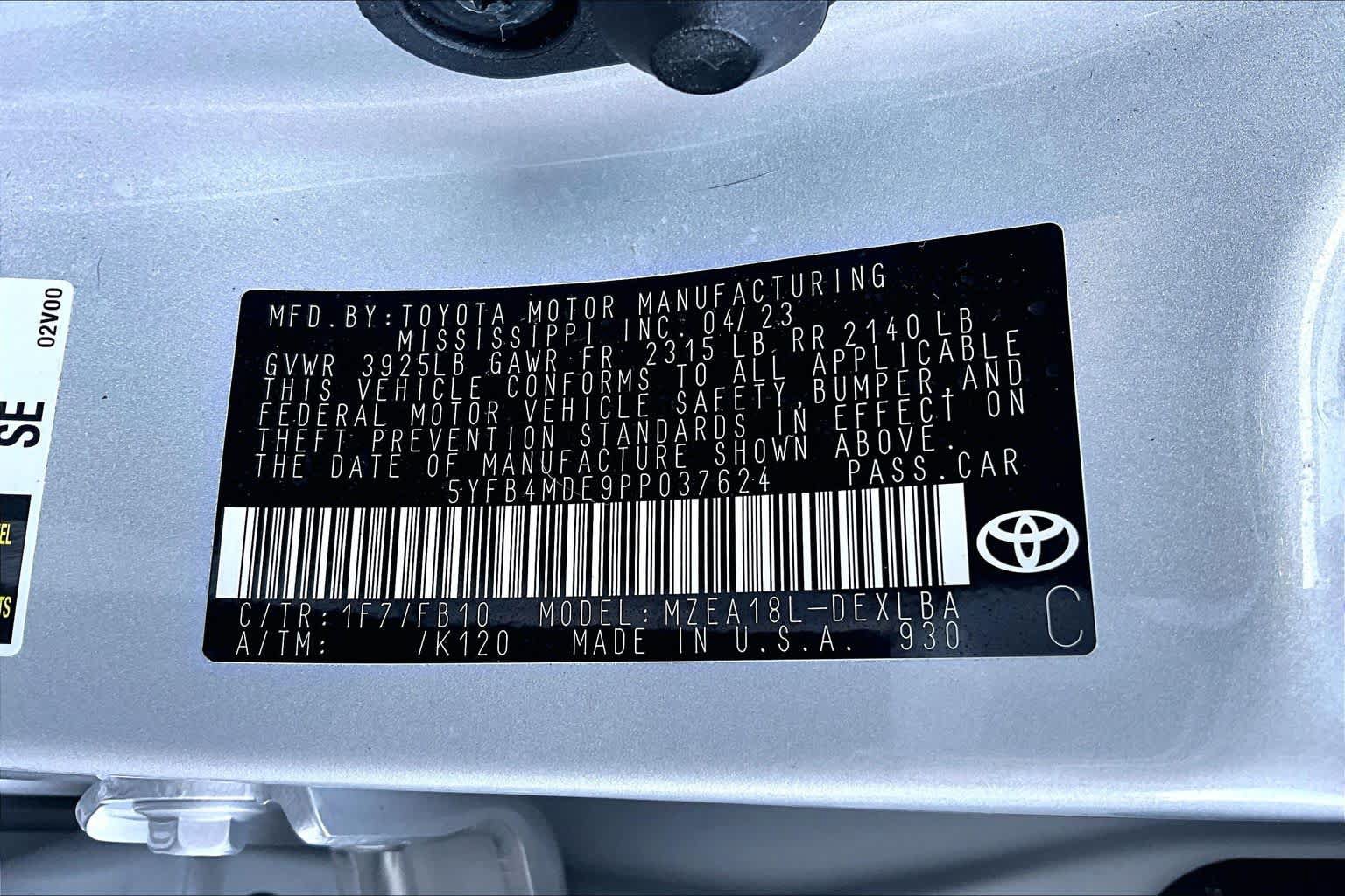 Certified 2023 Toyota Corolla LE FWD image 33