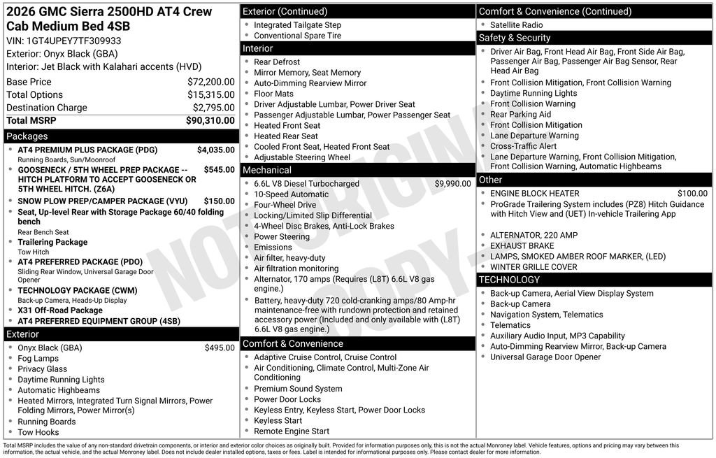 New 2026 GMC Sierra 2500 AT4 w/ AT4 Premium Plus Package AWD/4WD image 5