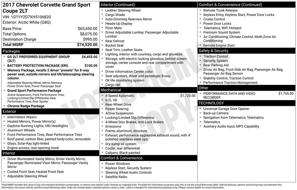 Used 2017 Chevrolet Corvette Grand Sport image 3