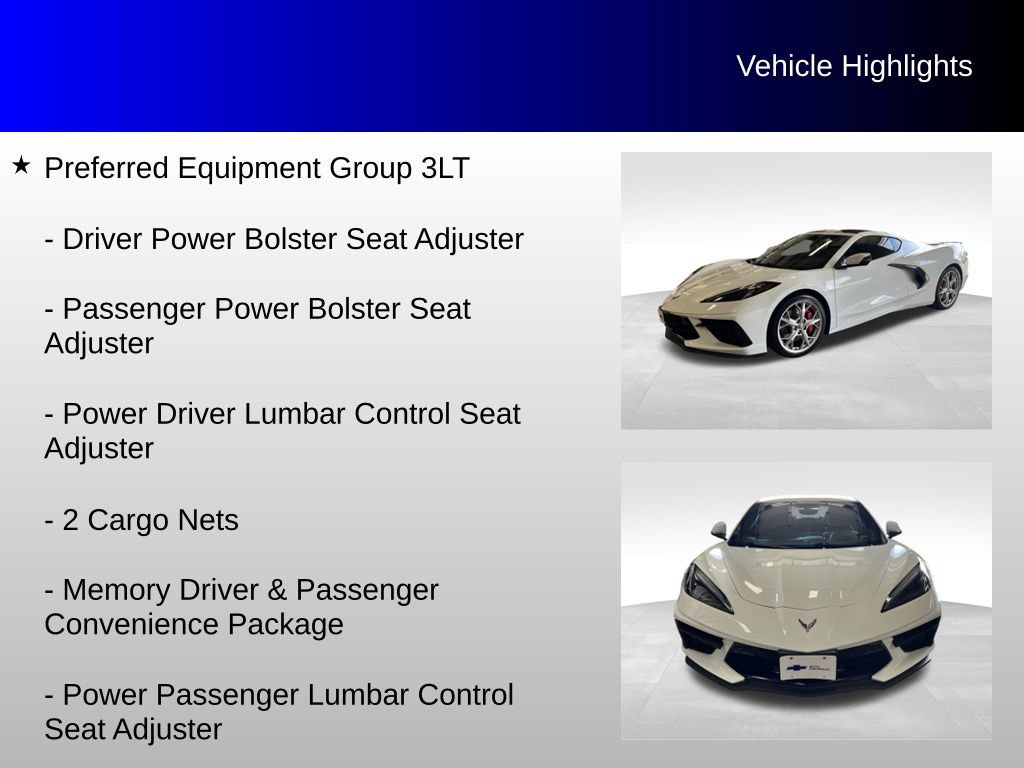 Used 2020 Chevrolet Corvette Stingray Premium Cpe w/ 3LT Preferred Equipment Group RWD image 8
