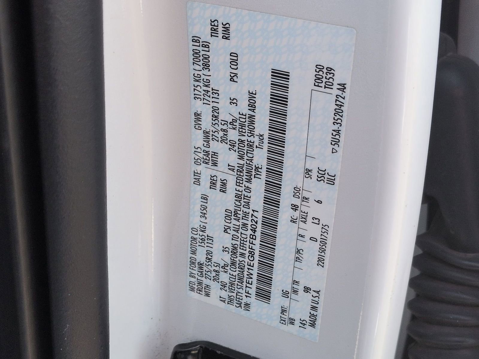 Used 2015 Ford F150 Platinum w/ Equipment Group 701A Luxury image 80