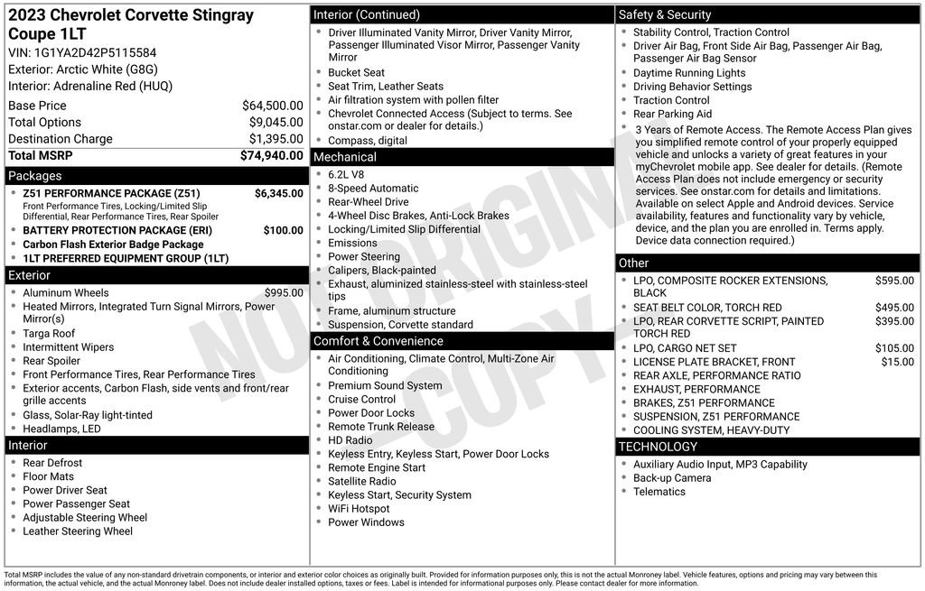 Used 2023 Chevrolet Corvette Stingray Coupe w/ Z51 Performance Package RWD video 2