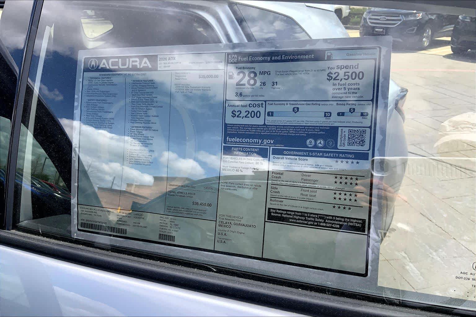 New 2026 Acura ADX FWD image 22