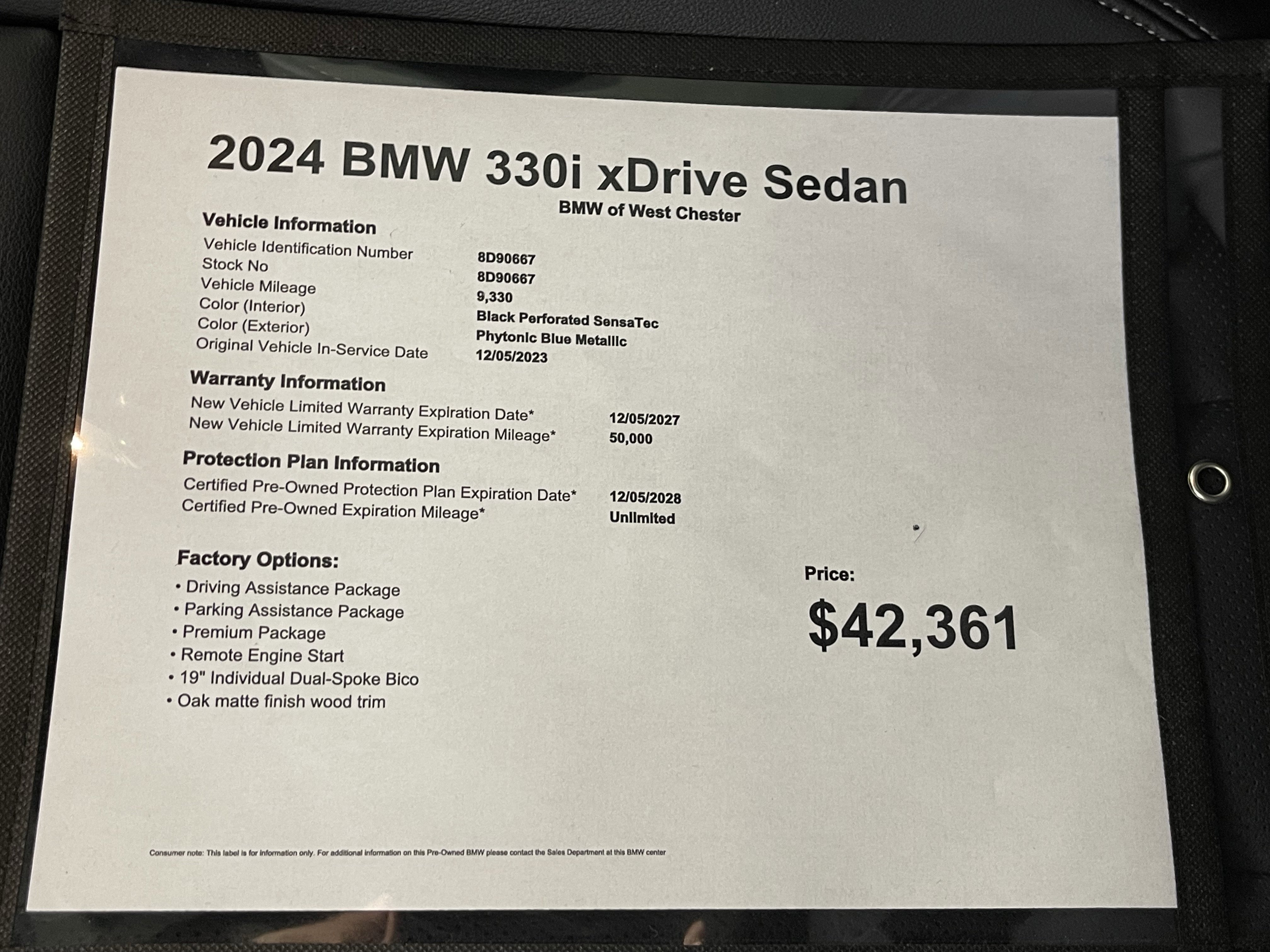 Certified 2024 BMW 330i xDrive 330i xDrive w/ Premium Package image 19