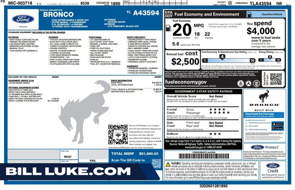 Used 2026 Ford Bronco Outer Banks