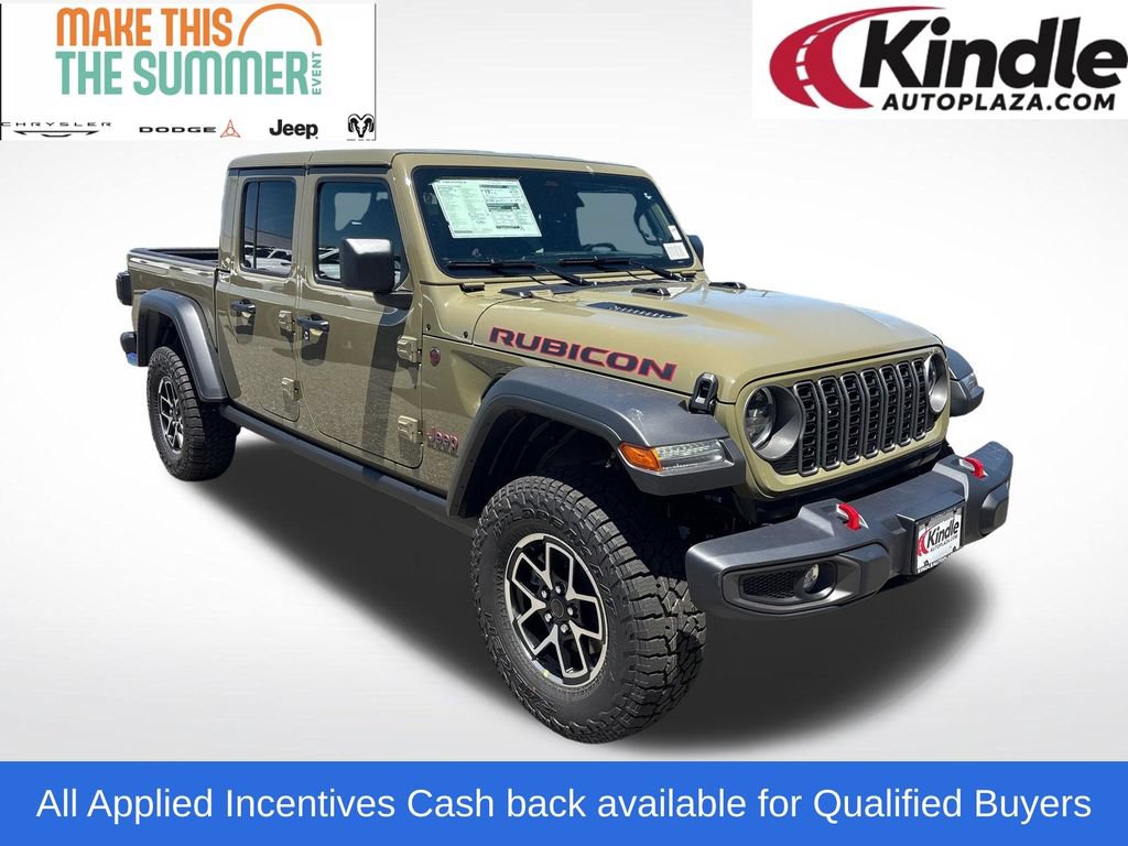 New 2026 Jeep Gladiator Rubicon w/ Steel Power Dome Hood Package AWD/4WD 360° Tour