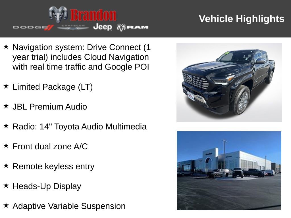 Used 2024 Toyota Tacoma Limited w/ Limited Package (LT) image 3
