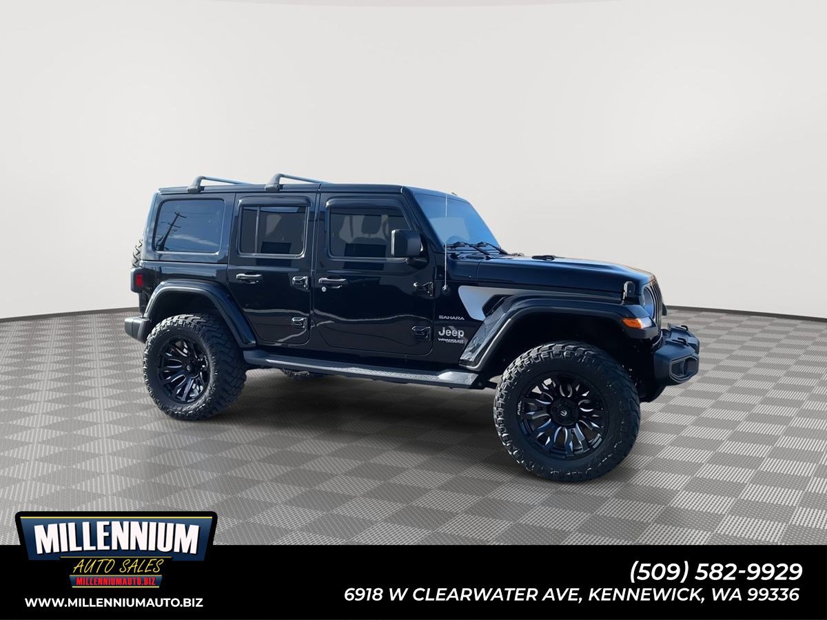 Used 2019 Jeep Wrangler Unlimited Sahara w/ Uconnect 4C Nav & Sound Group AWD/4WD image 1