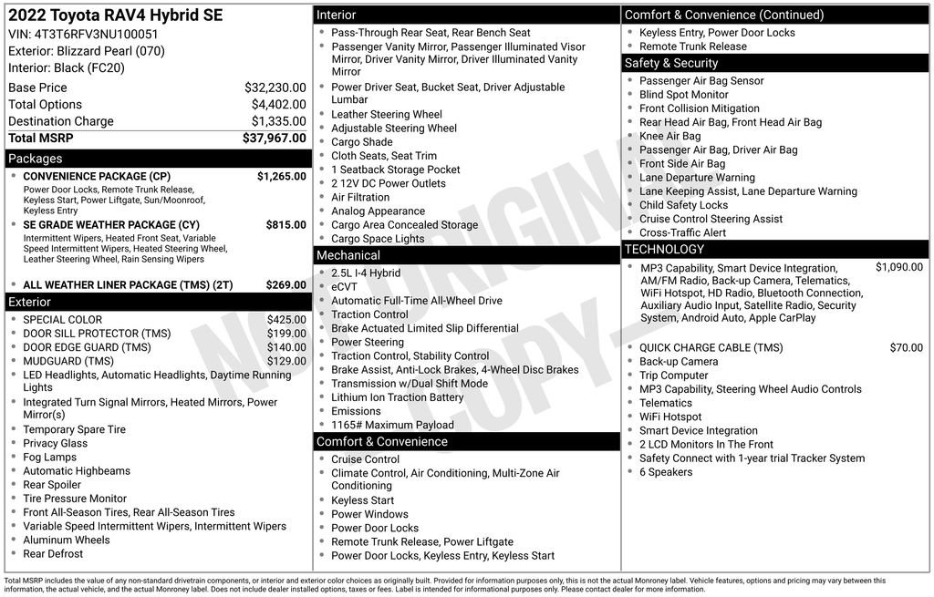 Used 2022 Toyota RAV4 SE w/ Convenience Package AWD/4WD image 13