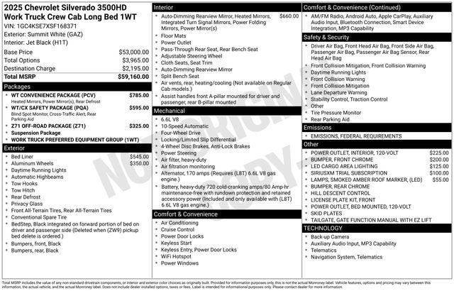 Certified 2025 Chevrolet Silverado 3500 W/T w/ WT Convenience Package image 34