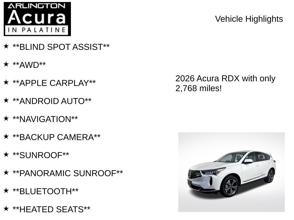 Used 2026 Acura RDX w/ Technology Package AWD/4WD image 7