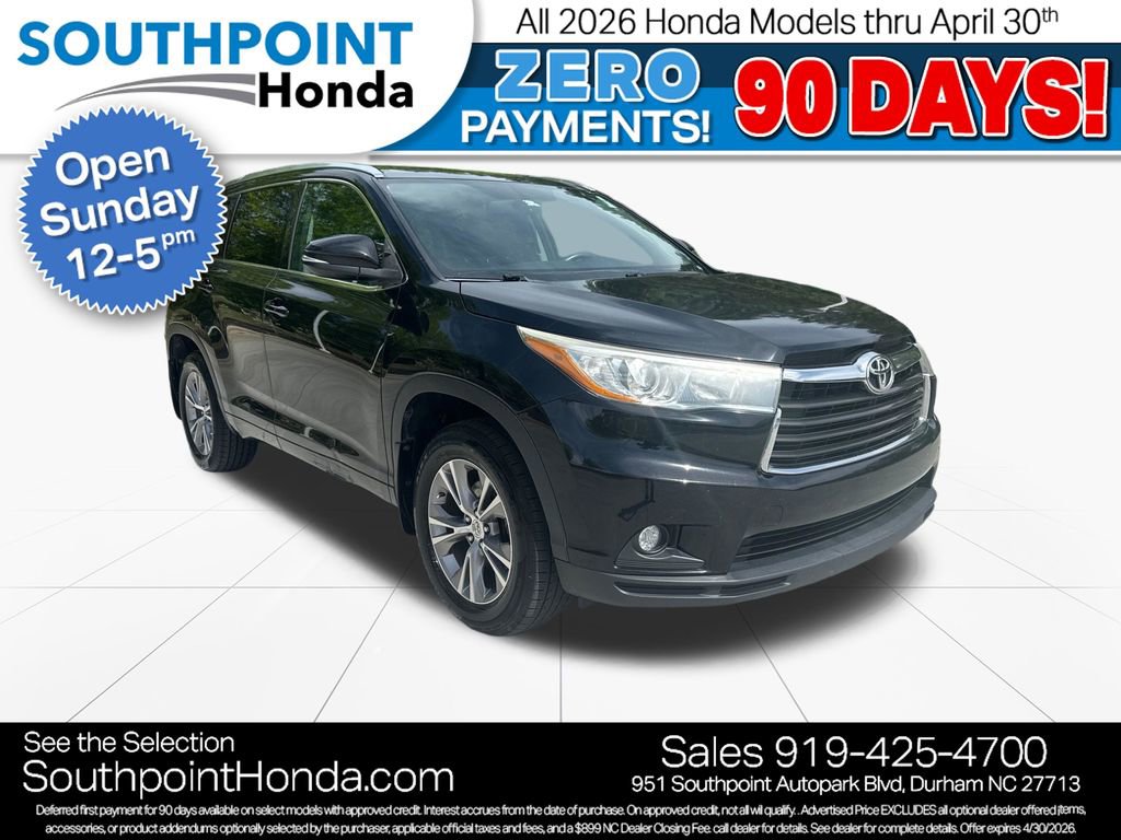 Used 2015 Toyota Highlander XLE AWD/4WD image 1