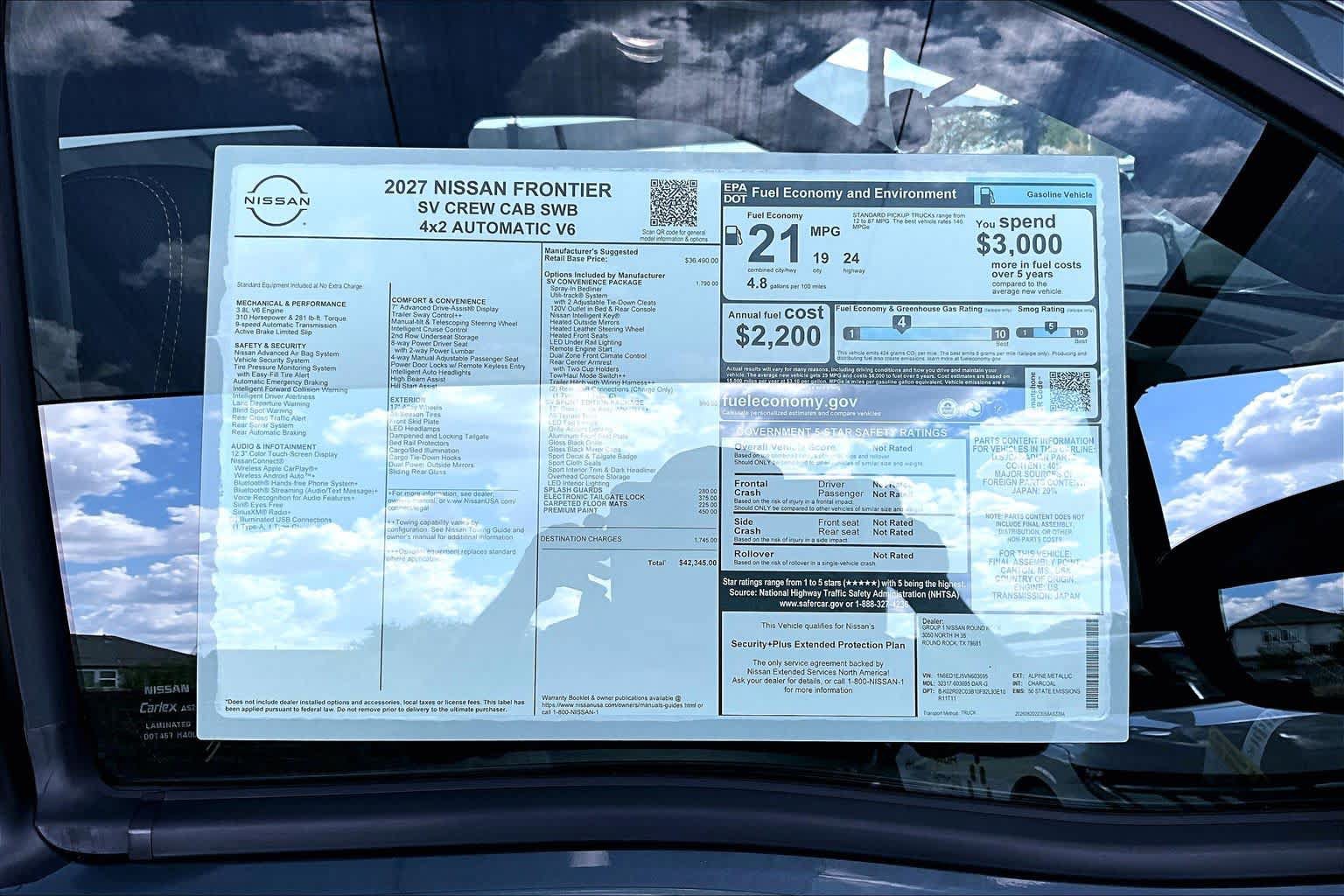 New 2027 Nissan Frontier SV RWD image 19