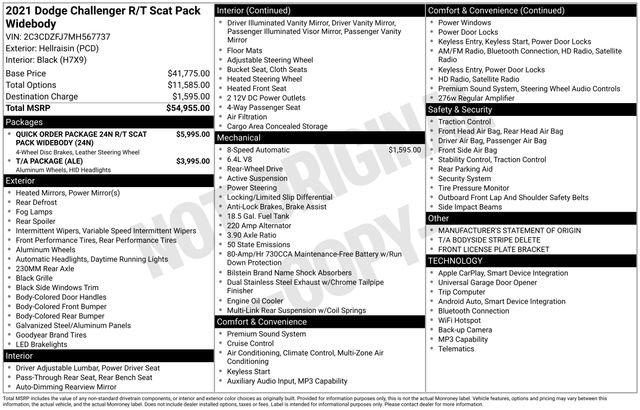 Used 2021 Dodge Challenger R/T Scat Pack RWD image 11