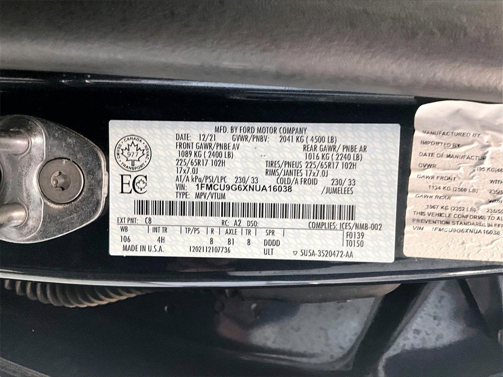 Used 2022 Ford Escape SE w/ Cold Weather Package image 33