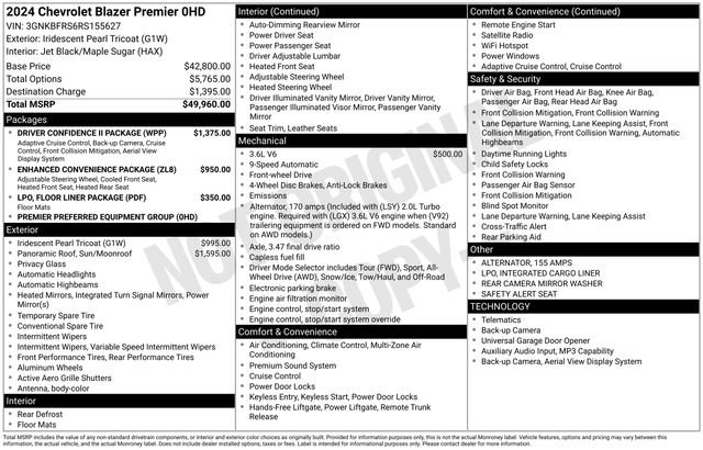 Used 2024 Chevrolet Blazer Premier w/ Driver Confidence II Package image 4