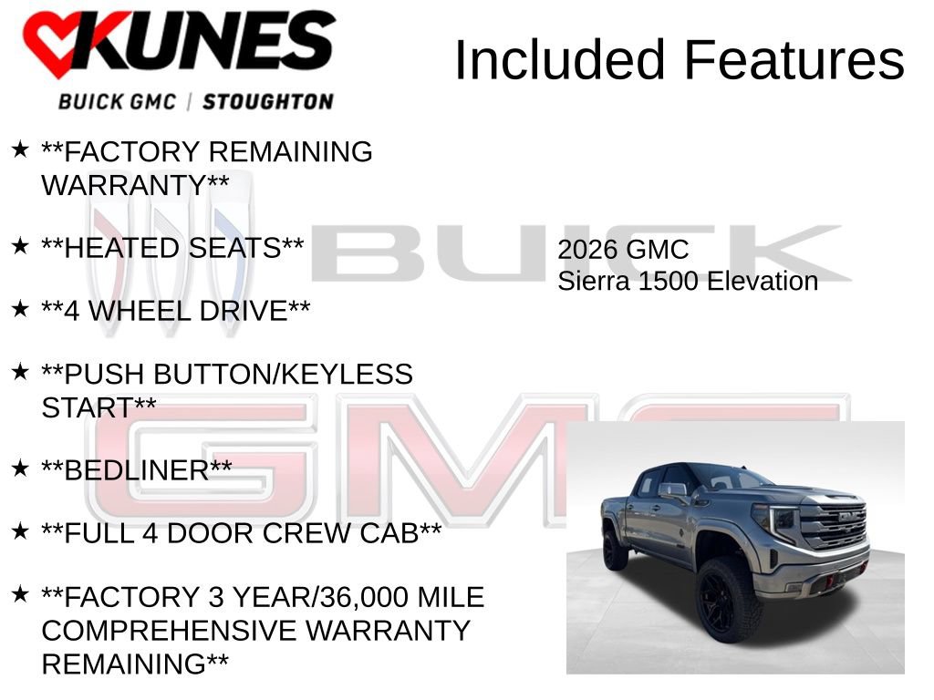 New 2026 GMC Sierra 1500 Elevation w/ Elevation Premium Package AWD/4WD image 3
