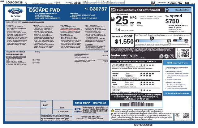 Certified 2019 Ford Escape Titanium FWD image 8