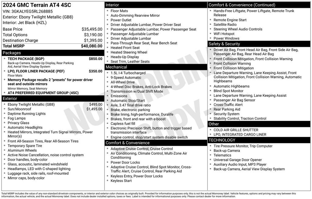 Used 2024 GMC Terrain AT4 w/ Tech Package image 4