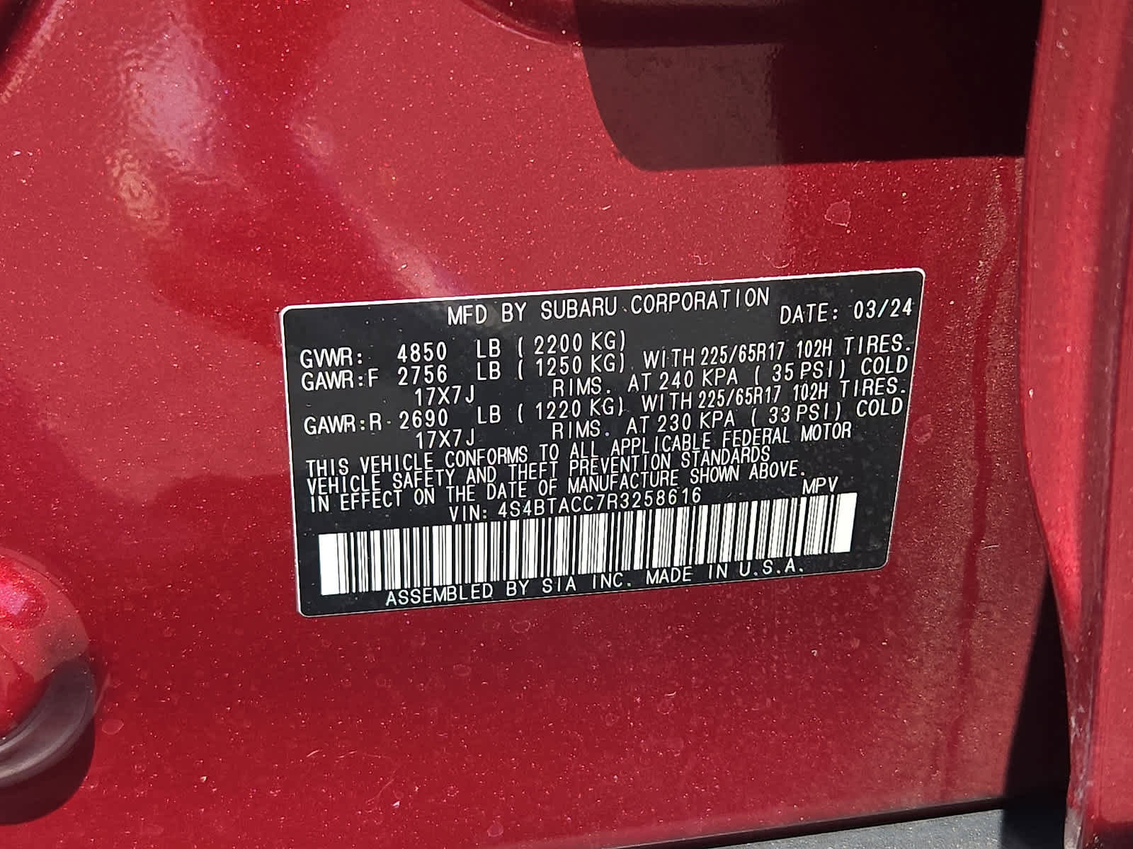 Used 2024 Subaru Outback Premium AWD/4WD image 27
