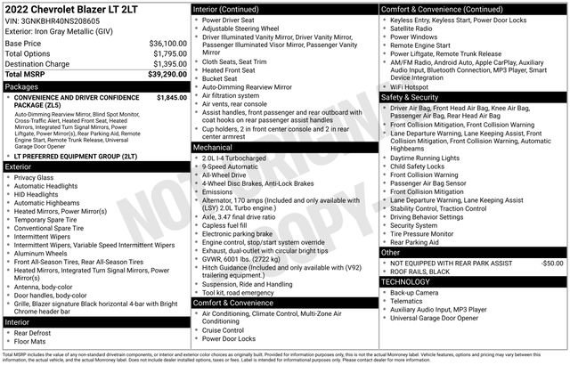 Used 2022 Chevrolet Blazer LT AWD/4WD image 25