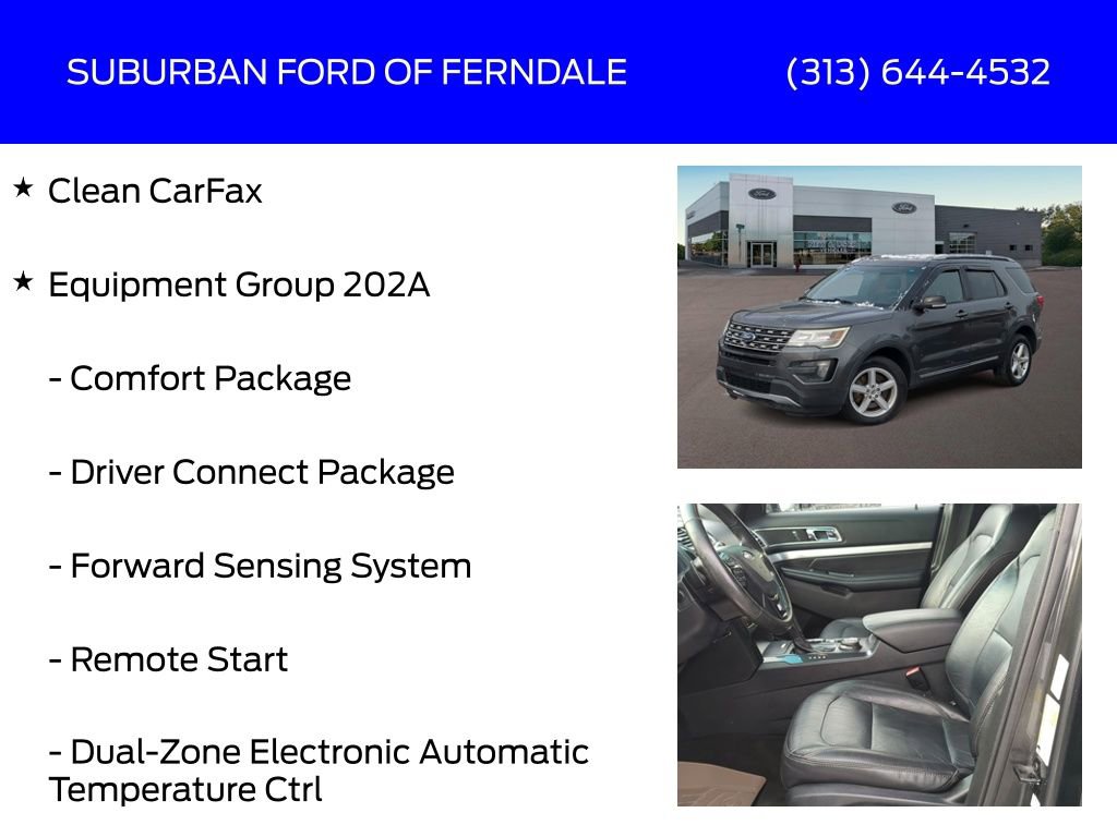 Used 2016 Ford Explorer XLT w/ Equipment Group 202A image 4