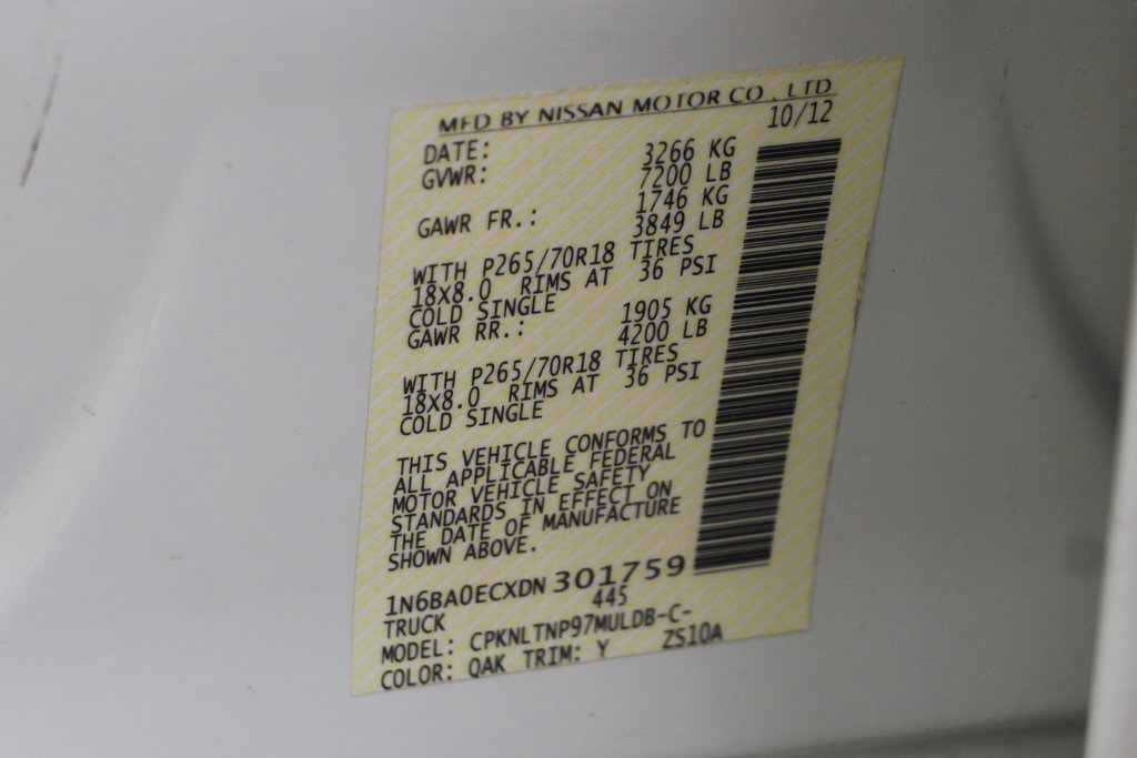 Used 2013 Nissan Titan SV w/ SV Value Truck Pkg image 47