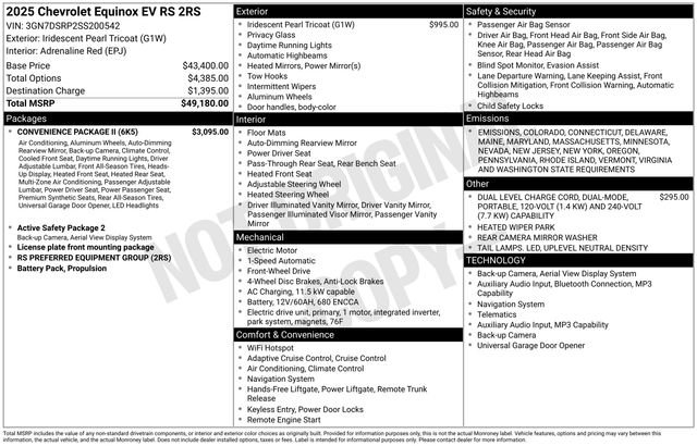 New 2025 Chevrolet Equinox EV RS w/ Convenience Package II image 6