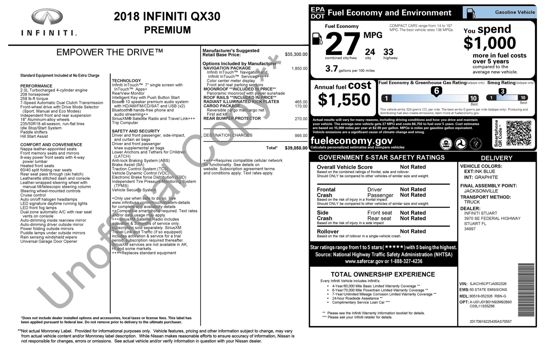 Used 2018 INFINITI QX30 Premium w/ Navigation Package FWD image 4